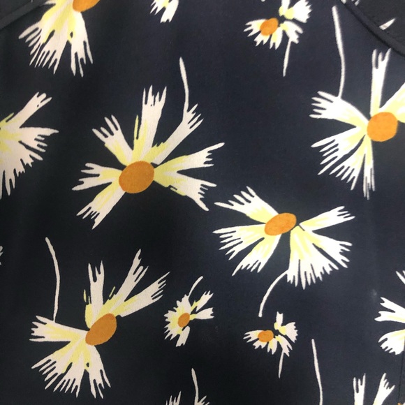 Banana Republic Navy Floral Shirt Dress with Long Sleeves and Pockets - Picture 5 of 7